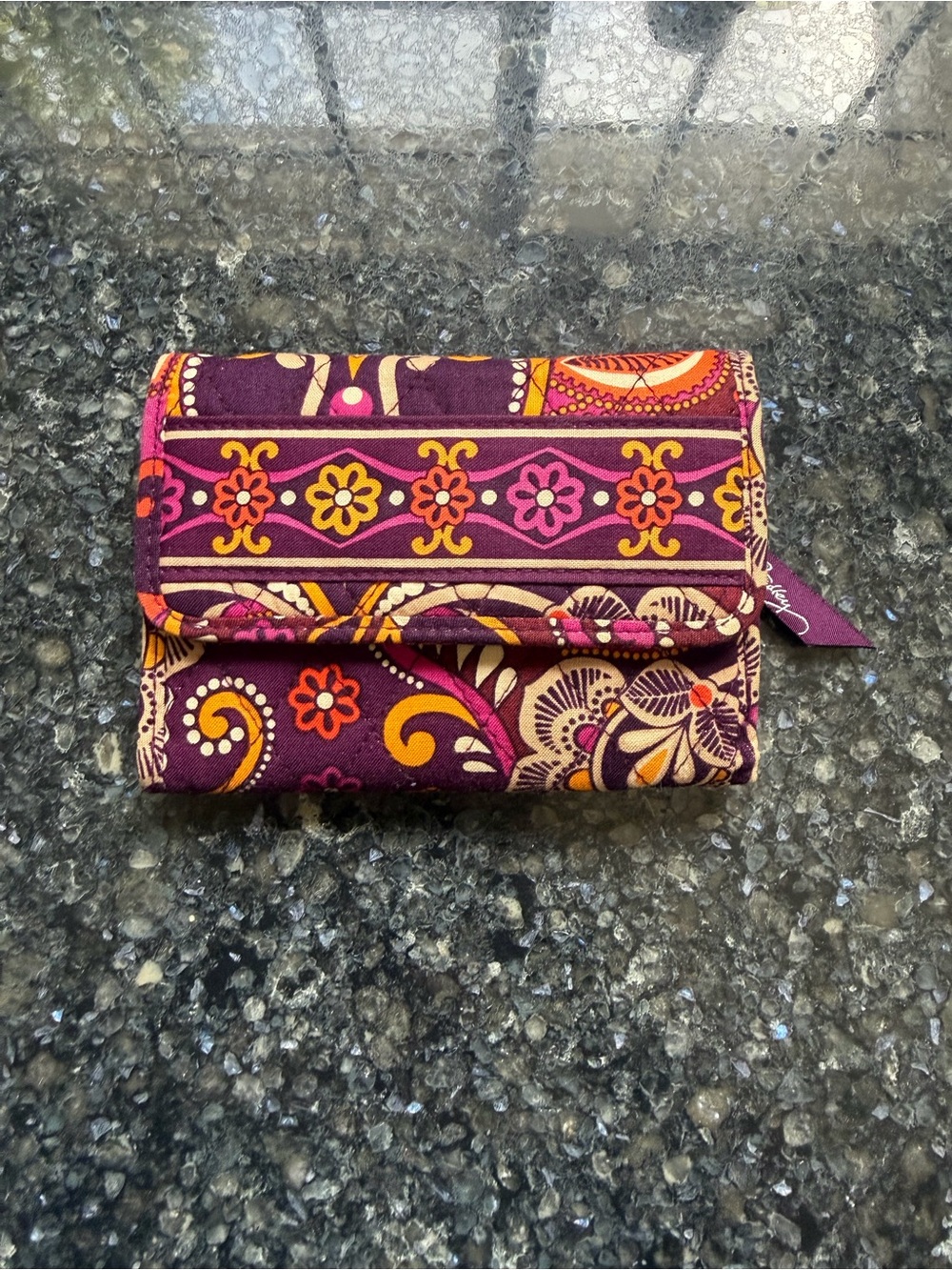 Vera Bradley Safari Sunset Euro trifold wallet